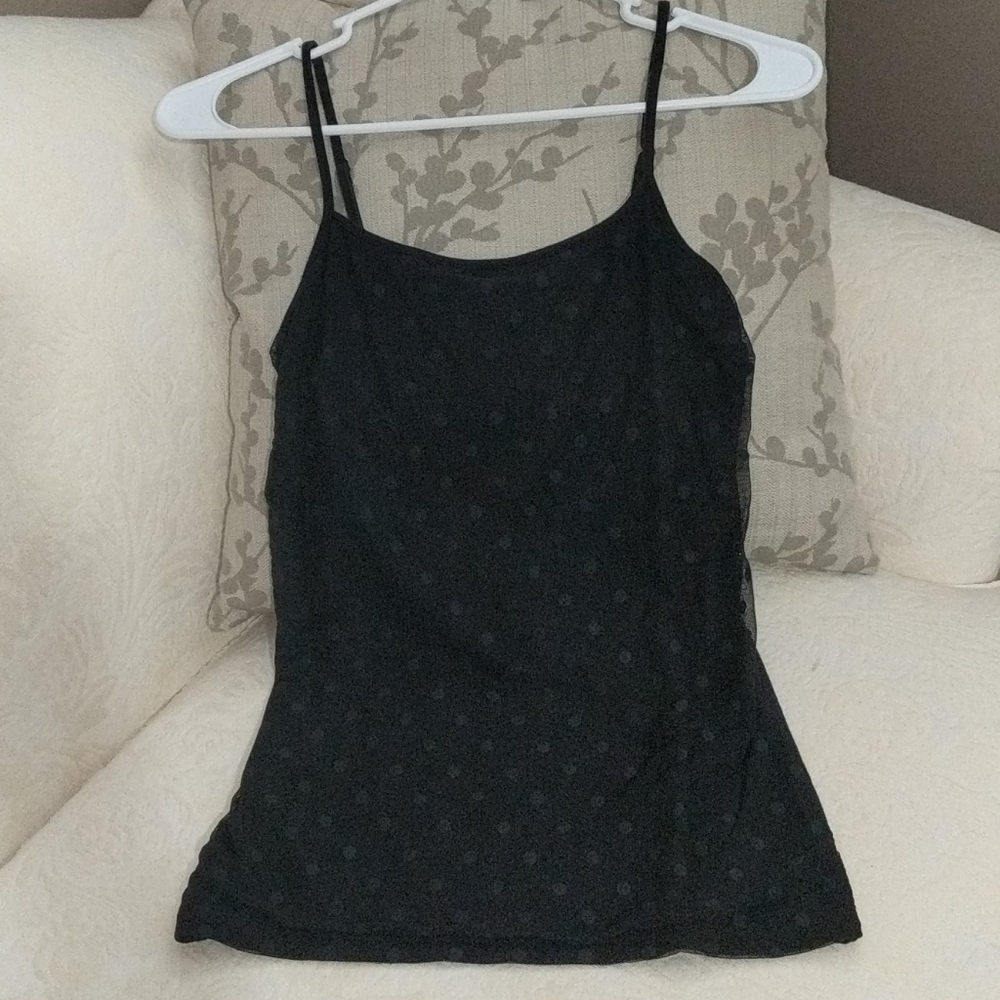 Loft tank top black dots
